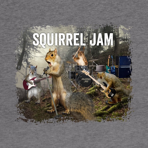 Squirrel Jam - funny squirrel rock group by eBrushDesign